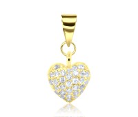 Gold Plated Heart Silver Pendant SPEB-1374-GP